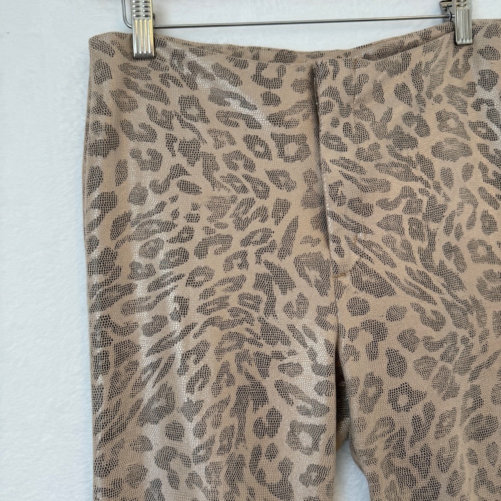 Mother High Waisted Seamless Looker Ankle Faux Suede Leopard Print Pants Size 32 - Picture 3 of 11